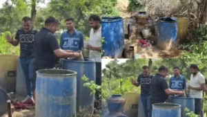 Faridabad Illegal Liquor Raid: अनंगपुर के जंगलों में अवैध शराब की भट्टी पर रेड, 800 लीटर जहरीली शराब नष्ट
